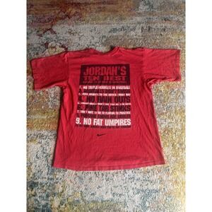 Vtg 90s Nike Jordan's Ten Best Reasons To Go Back To Basketball Shirt Mens M Red